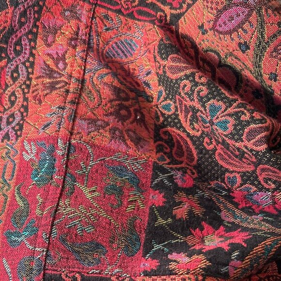 Stonebridge SZ XL Vintage patchwork tapestry jacket Cottage 80's Boho Western - Picture 7 of 10